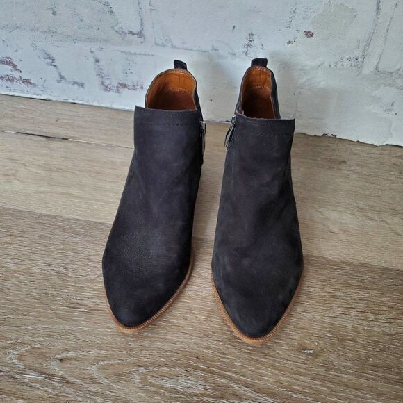 Franco Sarto black and brown leather ankle boots - Picture 2 of 8